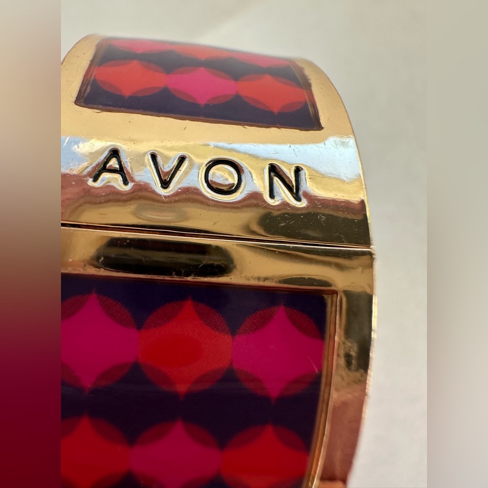 Avon Signature Pink And Purple Goldtone “Joyful Beautiful Bangle” - Picture 5 of 15